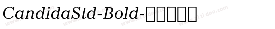 CandidaStd-Bold字体转换