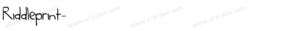 Riddleprint字体转换