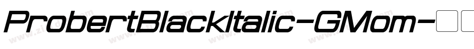 ProbertBlackItalic-GMom字体转换