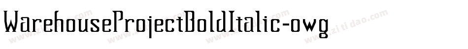 WarehouseProjectBoldItalic-owgrz字体转换