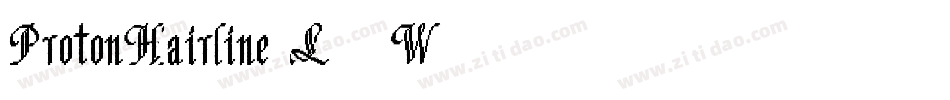 ProtonHairline-L70W字体转换