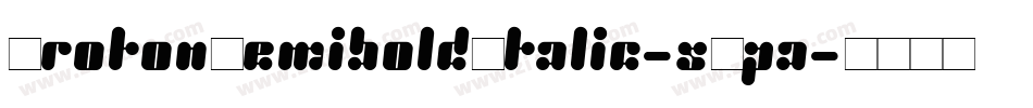 ProtonSemiboldItalic-5Kpa字体转换