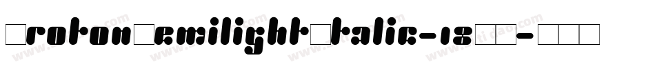 ProtonSemilightItalic-18OZ字体转换