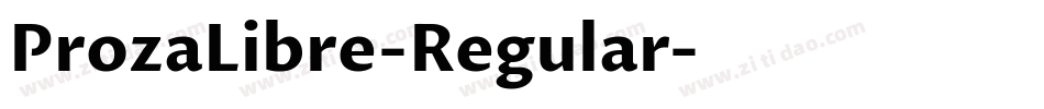 ProzaLibre-Regular字体转换
