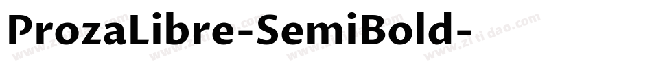 ProzaLibre-SemiBold字体转换