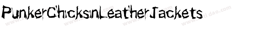 PunkerChicksinLeatherJackets字体转换