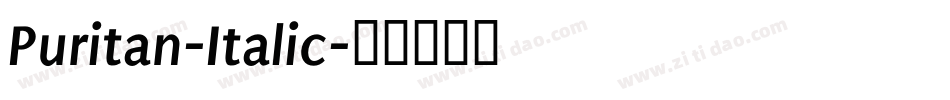 Puritan-Italic字体转换