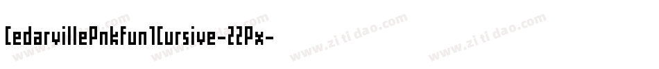 CedarvillePnkfun1Cursive-Z2Px字体转换
