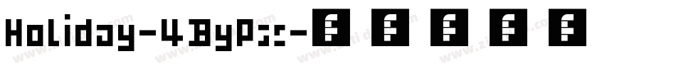 Holiday-4ByPx字体转换