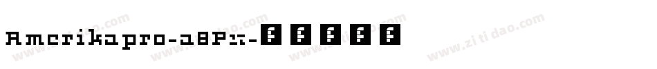 Amerikapro-a8Px字体转换