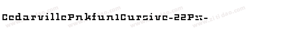 CedarvillePnkfun1Cursive-Z2Px字体转换