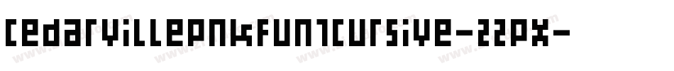 CedarvillePnkfun1Cursive-Z2Px字体转换