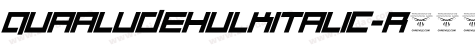QuaaludeHulkItalic-R723字体转换