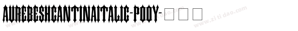 AurebeshCantinaItalic-pOOy字体转换