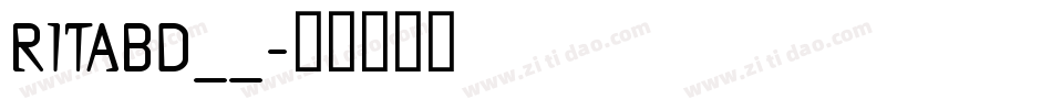 RITABD__字体转换