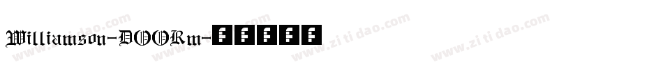 Williamson-DOORm字体转换