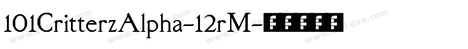 101CritterzAlpha-12rM字体转换