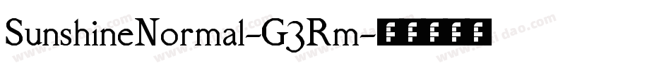 SunshineNormal-G3Rm字体转换