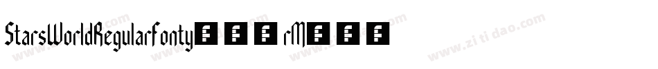 StarsWorldRegularFonty-15rM字体转换