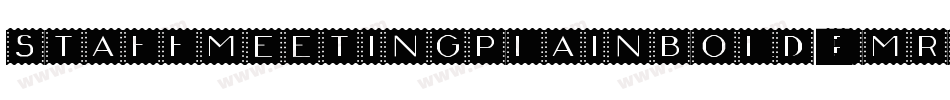 Staffmeetingplainbold-PMRm字体转换
