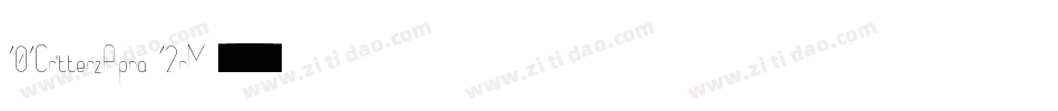 101CritterzAlpha-12rM字体转换