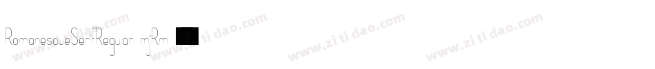 RomanesqueSerifRegular-mjRm字体转换