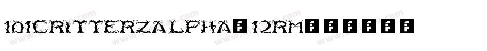 101CritterzAlpha-12rM字体转换