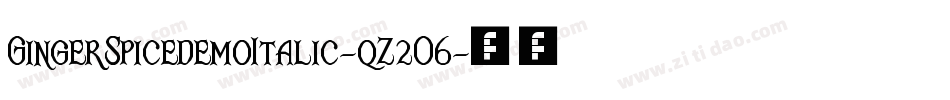 GingerSpicedemoItalic-qZ2O6字体转换