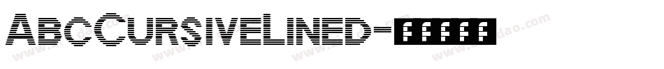 AbcCursiveLined字体转换