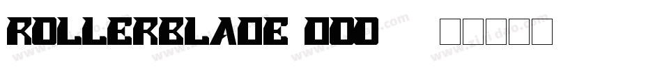 RollerBlade-DOO41字体转换