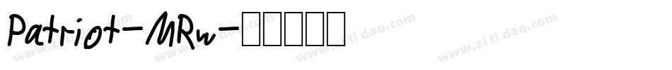 Patriot-MRw字体转换 Patriot-MRw字体转换