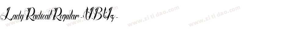 LadyRadicalRegular-VBYz字体转换