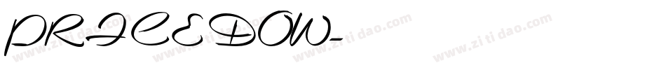 PRICEDOW字体转换