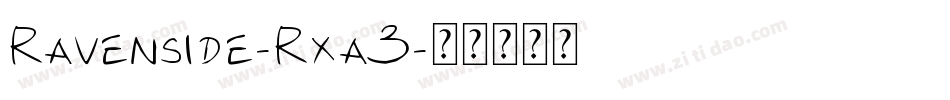 Ravenside-Rxa3字体转换