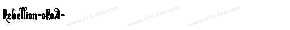 Rebellion-oPoA字体转换