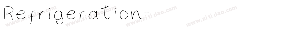 Refrigeration字体转换