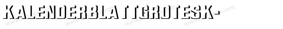 KalenderblattGrotesk字体转换