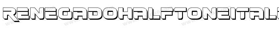 RenegadoHalftoneItalic-9DV0字体转换