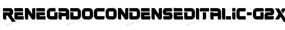 RenegadoCondensedItalic-G2xZ字体转换