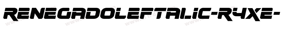 RenegadoLeftalic-R4xe字体转换
