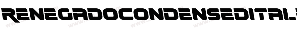 RenegadoCondensedItalic-G2xZ字体转换