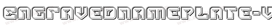 EngravedNameplate-VBnw字体转换