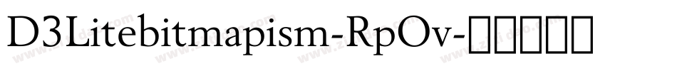 D3Litebitmapism-RpOv字体转换