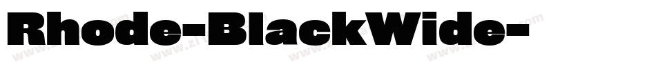Rhode-BlackWide字体转换