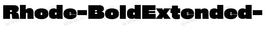 Rhode-BoldExtended字体转换