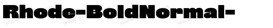 Rhode-BoldNormal字体转换