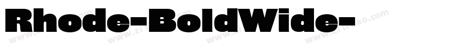 Rhode-BoldWide字体转换