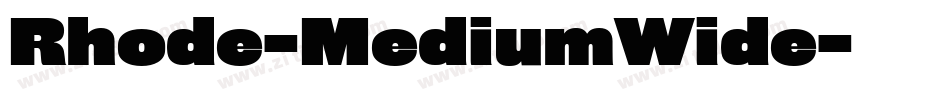 Rhode-MediumWide字体转换