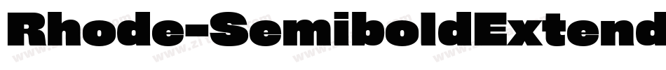 Rhode-SemiboldExtended字体转换