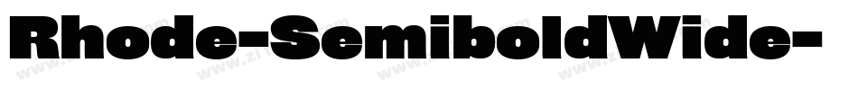 Rhode-SemiboldWide字体转换